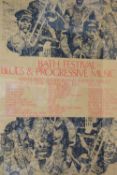 A 1998 reprinted Bath Festival of Blue and Progressive Music '70 poster, signed and numbered 41/