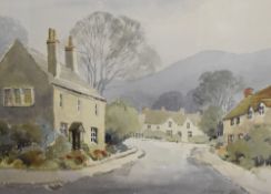 E Grieg Hall (British 1929-2017) watercolour Mickleton, near Chipping Campden (cotswolds), signed