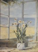 Fabrice de Villeneuve (French, b.1954) colour print 'Ocean Narcissus', mounted canvas, 79cm x 59cm