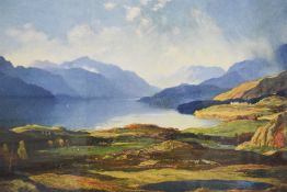 After Sir David Young Cameron RA (British 1865–1945) colour print, 'Loch Lomond', signed in plate