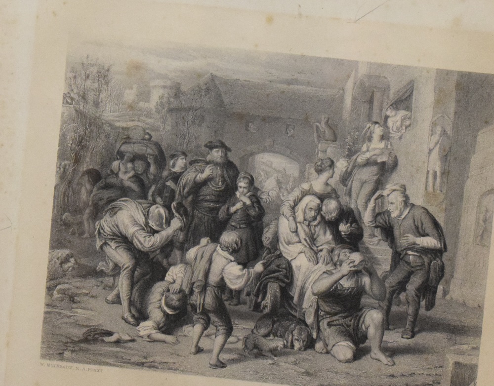 Herbert K Bourne (British 1825-1907) after William Mulready (British 1786–1863) engraving 'The Seven - Image 5 of 7