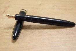 A boxed Sheaffer Cadet touchdown fill fountain pen in black with single band to the cap having