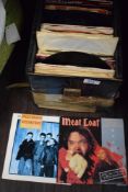 A carton of assorted single's including the likes of Meat Loaf, Wet Wet Wet and Billy Bragg and