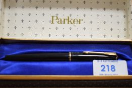 A Parker 61 Insignia converter fill fountain pen in gold plate
