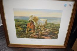 A print after HWB Davis RA 'Mother and Son' framed and glazed 61cm x 49cm another print' entitled '