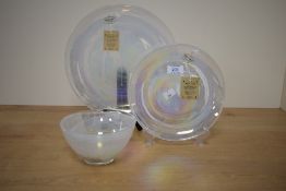 A contemporary AKCAM opalescent swirl glass bowl, h9cm, produced uniquely by Turkish Masters