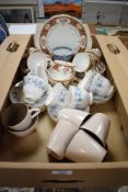 Three part tea services including a Queen Anne Regency part tea service having 21 pieces, a