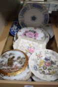 Nine Royal Albert Queen Mothers Favourite Flowers series collectors plates, a Coalport Revelry