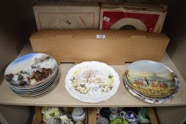 Sixteen collectors display plates most with boxes including four Royal Albert Four Seasons plates,
