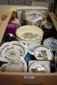 A collection of mainly boxed items including a Coalport Ming Rose dish, a Wedgwood Hathaway Rose