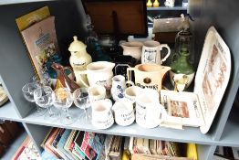 A selection of various Whisky water jugs, sold together with various other breweryana, to include