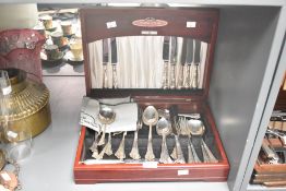 A Cooper Ludlam canteen of silver plated cutlery, A/F
