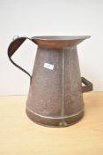 A vintage two gallon milk pale of traditional form with patina