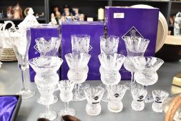 A Edinburgh crystal Thistle pattern glass set, to include wine glasses and sherry glasses, (15)