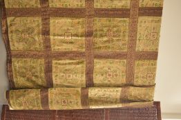 Two examples of Eastern Shisha textiles, comprising a beautiful throw/blanket/coverlet/quilt in