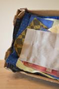 A quantity of vintage fabric samples, various patterns, materials and styles, including 'Design