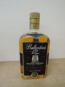 A bottle of Ballantines 12 Year Old Blended Very Old Scotch Whisky, earlier bottling By
