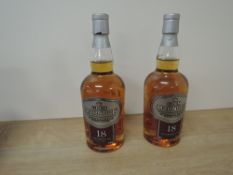 Two bottles of Glen Marnoch 18 Year Old Highland Single Malt Scotch Whisky, both 40% vol and 70cl