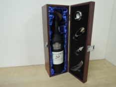 A bottle of Taylor's 20 Year Old Tawny Port, 20% vol, 75cl, in wooden presentation box with