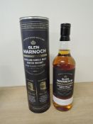 A bottle of Glen Marnoch Highland Single Malt Scotch Whisky, Double Cask Release, Rum Cask Finish,