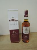 A bottle of Glen Marnoch Cask Reserve 18 Year Old Highland Single Malt Scotch Whisky, Limited