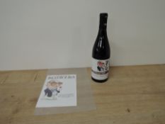 A bottle of Blowers Rhone 2007 Laudun, Chateau Courac, 14% vol, 750ml, dedicated and signed by Henry