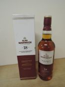 A bottle of Glen Marnoch Cask Reserve 18 Year Old Highland Single Malt Scotch Whisky, Limited