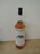 A bottle of Springbank 21 Year Old Single Malt Scotch Whisky, produced 16th June 1995, bottled
