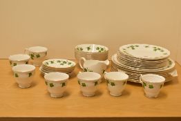 A selection of Colclough bone china Ivy Leaf pattern dinner and tea wares, eight dinner plates, eig