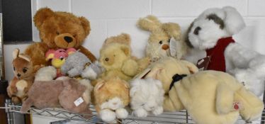 A BHS Fluffy Foot soft toy with Playful Pals Passport 2012, a Keel Toys Simply Soft puppy soft