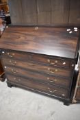 A 19th Century style mahogany bureau, width approx. 111cm