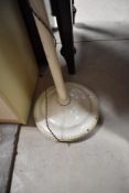 A vintage metal standard lamp