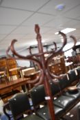 A reproduction bentwood hat stand