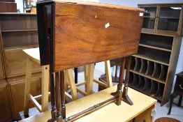A late 19th or early 20th Century mahogany Sutherland style occasional gateleg table, width