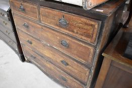 A 19th Century Regency style chest of two over three drawers (in need of restoration)