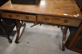 A Regency design drop end sofa table having turned supports, width approx. 95cm