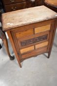 A 19th Century mahogany side cabinet , width approx. 56cm