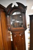 A period oak long clock case