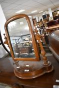 A Victorian mahogany toilet mirror