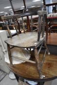 A vintage spindle back office chair