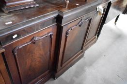 A Victorian mahogany breakfront sideboard, restoration project