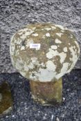 A traditional saddle stone of mushroom form