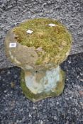 A traditional saddle stone of mushroom form