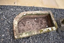A traditional sandstone trough , approx. 70 x 37cm