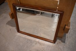 A vintage mahogany wall mirror, approx. 61 x 46cm