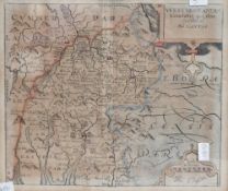 After Christopher Saxton (British 1540-1610) and William Kipp (act.1588-1635) A 17th Century map