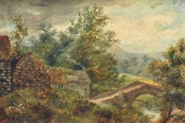 Local interest* B.R Wild (British 19th century) oil on canvas, Near Ambleside, signed lower left,
