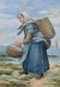 W.Thomson (British 19th/20th century) a pair of watercolours, fisherfolk, signed and dated 1899 &