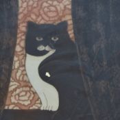 After Martin Leman (British b.1934) limited edition colour print 'Ben' a slightly sinister cat,
