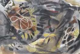 Guy Worsdell (British 1908-1978) watercolour, abstract composition, signed lower left, within a